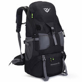 RuRu monkey 50L hiking backpack front view shows durable ripstop fabric for rugged hikes
