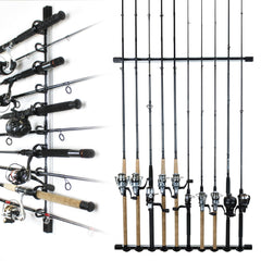 Rush Creek Creations fishing pole storage wall mount keeps rods organized and ready