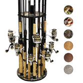 Rush Creek Creations 16-Rod Holder front view shows compact vertical design for up to sixteen rods.