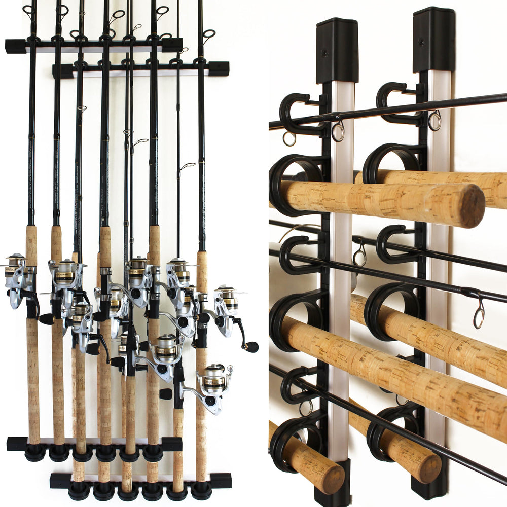 Rush Creek Creations 6-rod vertical storage rod holder keeps your garage organized.
