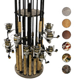 Rush Creek Creations round rod rack holds 16 rods for garage storage