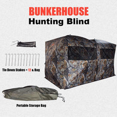 RuskBlinds Thunderdome two-door design allows easy entry from opposite corners