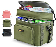 Ruthfot double-layer insulated cooler front view with ample space for lunches.