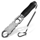 RXLUY 11.5in Fish Lip Gripper with Scale - Black, front view