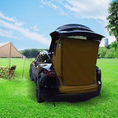 RXQNN Model Y tailgate tent side setup quick install for camping