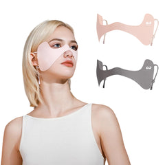 Rzikve UPF50+ cooling eye mask in pink providing outdoor sun protection.