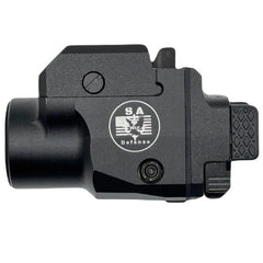 S.A. Self Defense Mini Laser Light Sight front view shows compact, ready-to-carry design