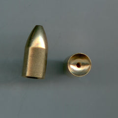 S & J's TACKLE BOX 3/8oz brass bullet sinker, durable weight for stable bottom fishing