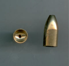 S & J's TACKLE BOX brass bullet sinkers 1/2 oz for reliable fishing weight and cast control.