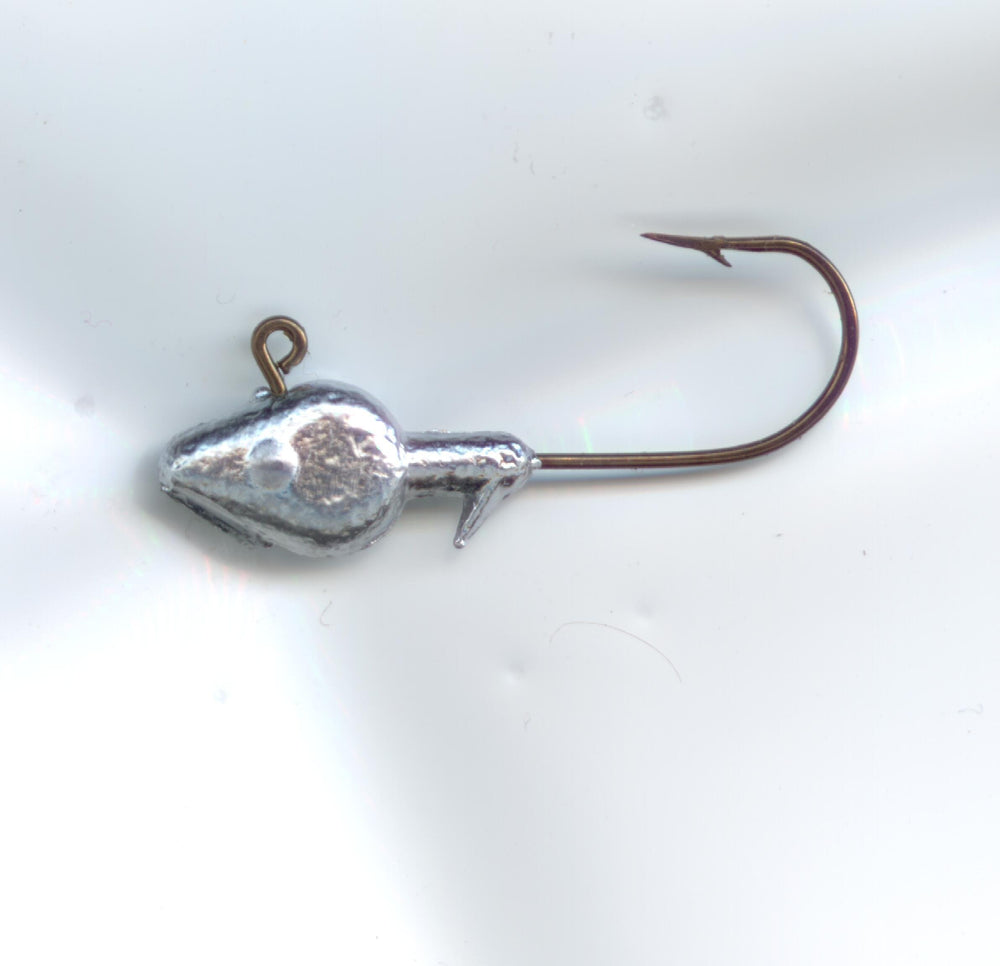S & J's Tackle Box Do-It Minnow Head Jig with 1/8 oz Eagle Claw hook for reliable hookups