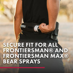 SABRE Frontiersman waistband adjustment demonstrating 28 to 45 inch fit