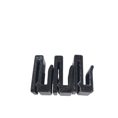 Saddle Hunting Molle Clip Set 3 in use, securing bino and rangefinder during climbs