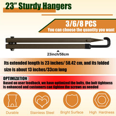 Sadnyy bow hanger mounted on olive-green tree stand for secure archery gear.