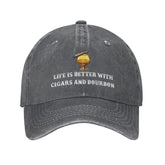 Saftbak life better cigars and bourbon hat for daily casual wear.