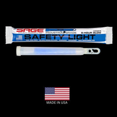 Sage Blue emergency glow stick glows bright for hours, ideal for power outages.