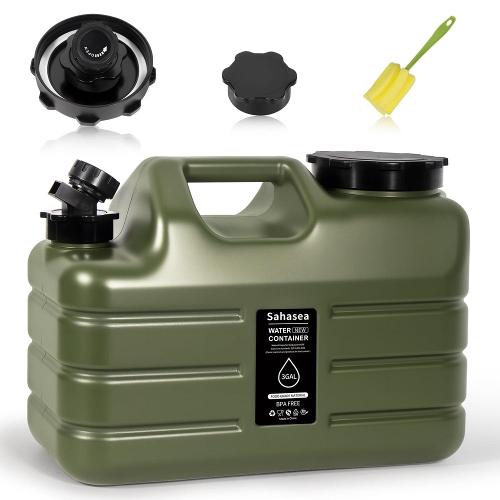 Sahasea 3 Gallon Water Jug large-capacity ideal for two-day camping hydration.