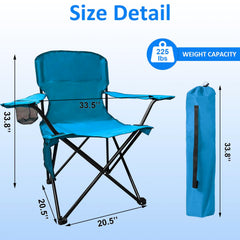 SAILARY folding-camping-chair cup-holder provides convenient drink access outdoors.