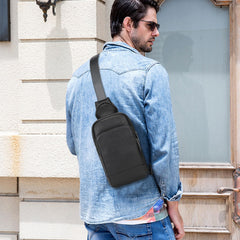 SAIION leather sling bag back pocket anti-theft storage