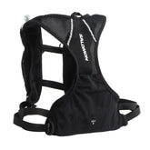 Salomon Agile 2 back vest worn during urban runs, lightweight comfort.