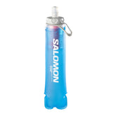 Salomon Soft Flask XA Filter 490ml in clear blue, ideal for lightweight on-the-go hydration.