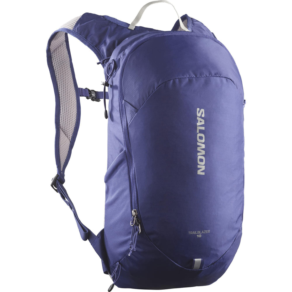 Salomon Trailblazer 10 backpack front view highlights compact 10L size for day hikes.