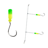 Salt Tide Fishing 3-pack pompano rig hi-lo double drop for surf fishing efficiency.