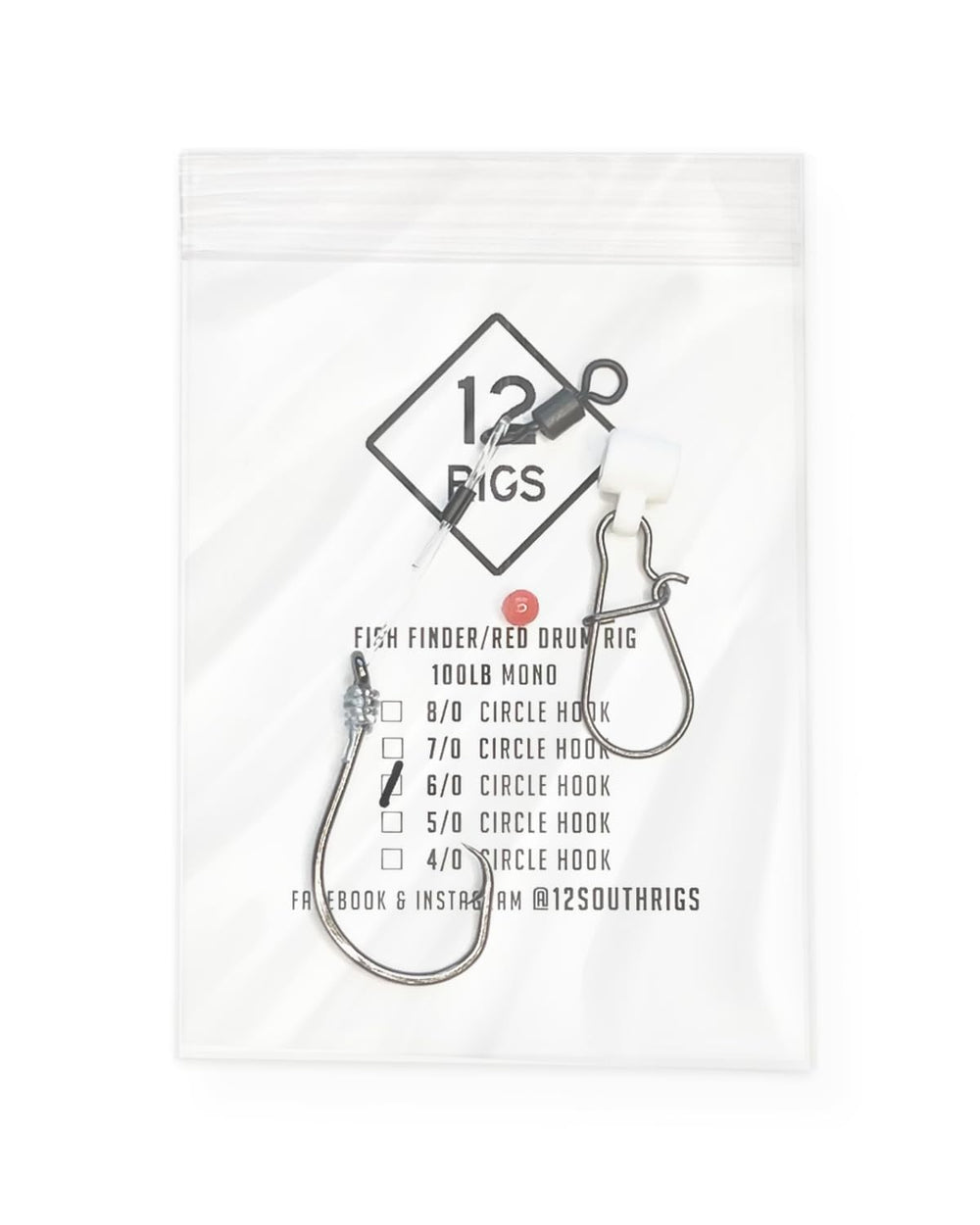 Salt Tide Hatteras-style fish finder rig with 6/0 hook for long-distance surf casts.