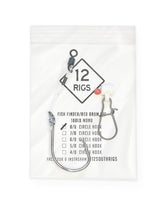 Salt Tide Hatteras style rig close-up with 8-0 hook for reliable cast control