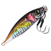 Saltwater slow pitch jig with reflective coating and lifelike finish