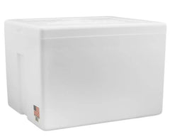 Salutem Vita styrofoam cooler 27qt front view for reliable cold delivery