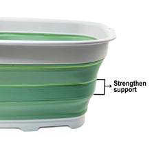 SAMMART dishpan with draining plug ready for draining water.
