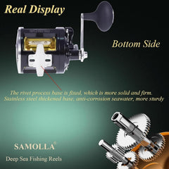 SAMOLLA conventional reel with aerospace-grade aluminum for extreme strength