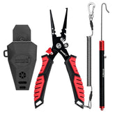 SAMSFX 7.5-inch split-ring nose pliers with ergonomic aluminum handles