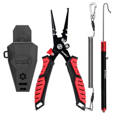 SAMSFX 7.5-inch split-ring nose pliers with ergonomic aluminum handles