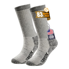 SAMSOX Merino Wool Boot Socks with full cushion for all-day warmth.