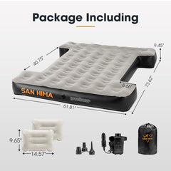 SAN HIMA truck bed air pump inflates quickly for camping readiness.
