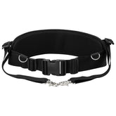 Front view of SAN LIKE BackSaver Wading Belt in black, medium size