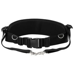 Front view of SAN LIKE BackSaver Wading Belt in black, medium size