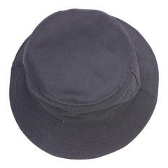 Beige twill bucket cap hat - side view