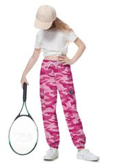 SANGTREE cargo pants side pocket highlight in pink camo for quick-access storage