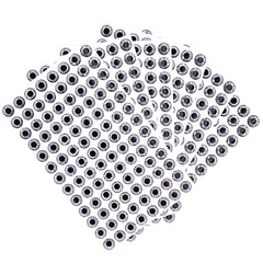 Sanhu 12mm 3D fish lure eyes in silver with holographic flash for lifelike attraction