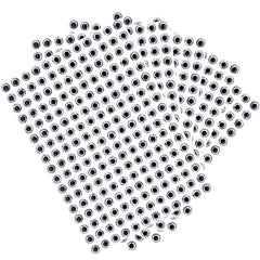 Sanhu 7mm 3D fish lure eyes in silver with adhesive backing for quick lure customization.