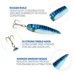 Sanhu Crocodile Spoons 2oz Blue Mackerel lure attracting tuna and barracuda