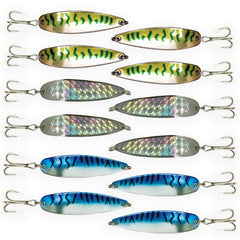 Sanhu Crocodile Spoons 2oz Green Mackerel lure in action for versatile fishing
