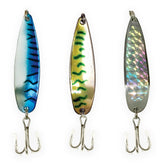 Sanhu Crocodile Spoons 2oz Silver Prism lure for bass and trout fishing