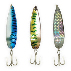 Sanhu Crocodile Spoons 2oz Silver Prism lure for bass and trout fishing