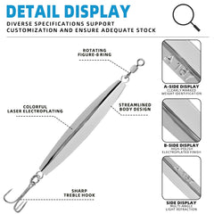 Sanhu Diamond Jigs 10oz front view shows heavy-duty metal body and chrome finish