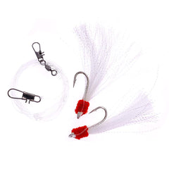 Sanhu Shrimp Fly Rigs 5/0 white ready-to-use bottom fishing setup for offshore species