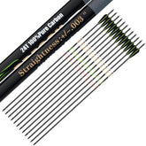 Sanlida Dragon 9 carbon arrows in front view pack12 showing hunt-ready precision