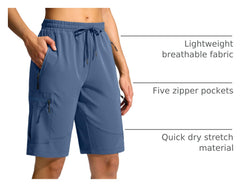 SANTINY shorts water-resistant fabric with UPF50+ sun protection during outdoor use.